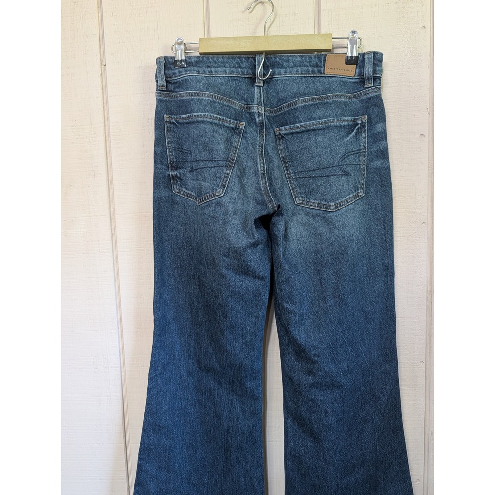 American Eagle Low-Rise Flare Jean   Lace Trim Size 4 - Picture 8 of 13